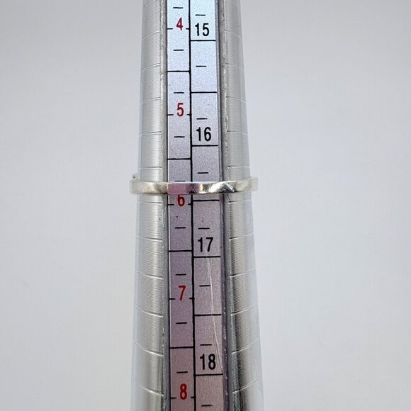 VTG Solid Sterling Silver 925 Amethyst Prong Set Statement Ring Size 5.75 - Picture 9 of 9